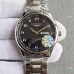 Replica Swiss Longines Watch L636.5 Stainless Steel Black Face